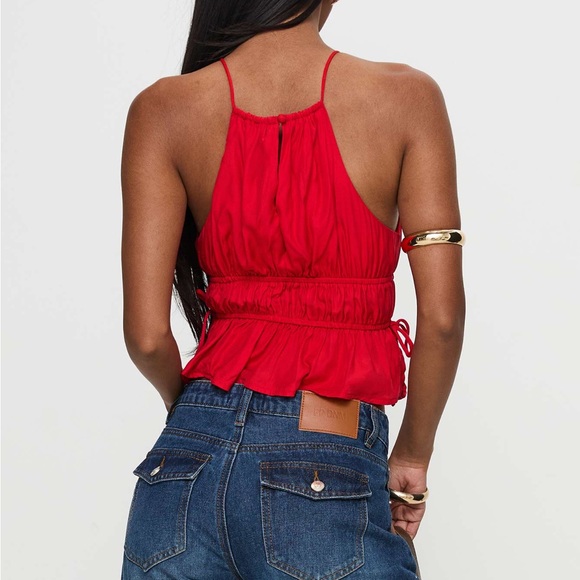 Princess Polly Rozier Top Red - Picture 4 of 8